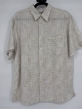 Chereskin Washable Linen Button Up‎ Camp Shirt XL Coastal Minimalist Dadcore